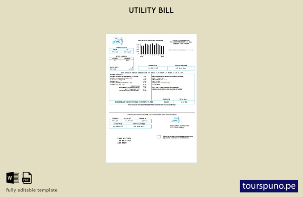 listo para imprimir plantilla de word   factura de servicios públicos de agua  4